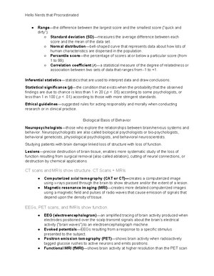 AP Psych Cheat Sheet Part5 - Hello Nerds that Procrastinated impulses ...