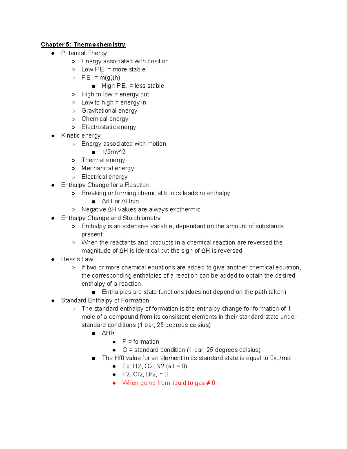 CHEM 111 - Chapter 5 Thermochemistry - Chapter 5: Thermochemistry ...
