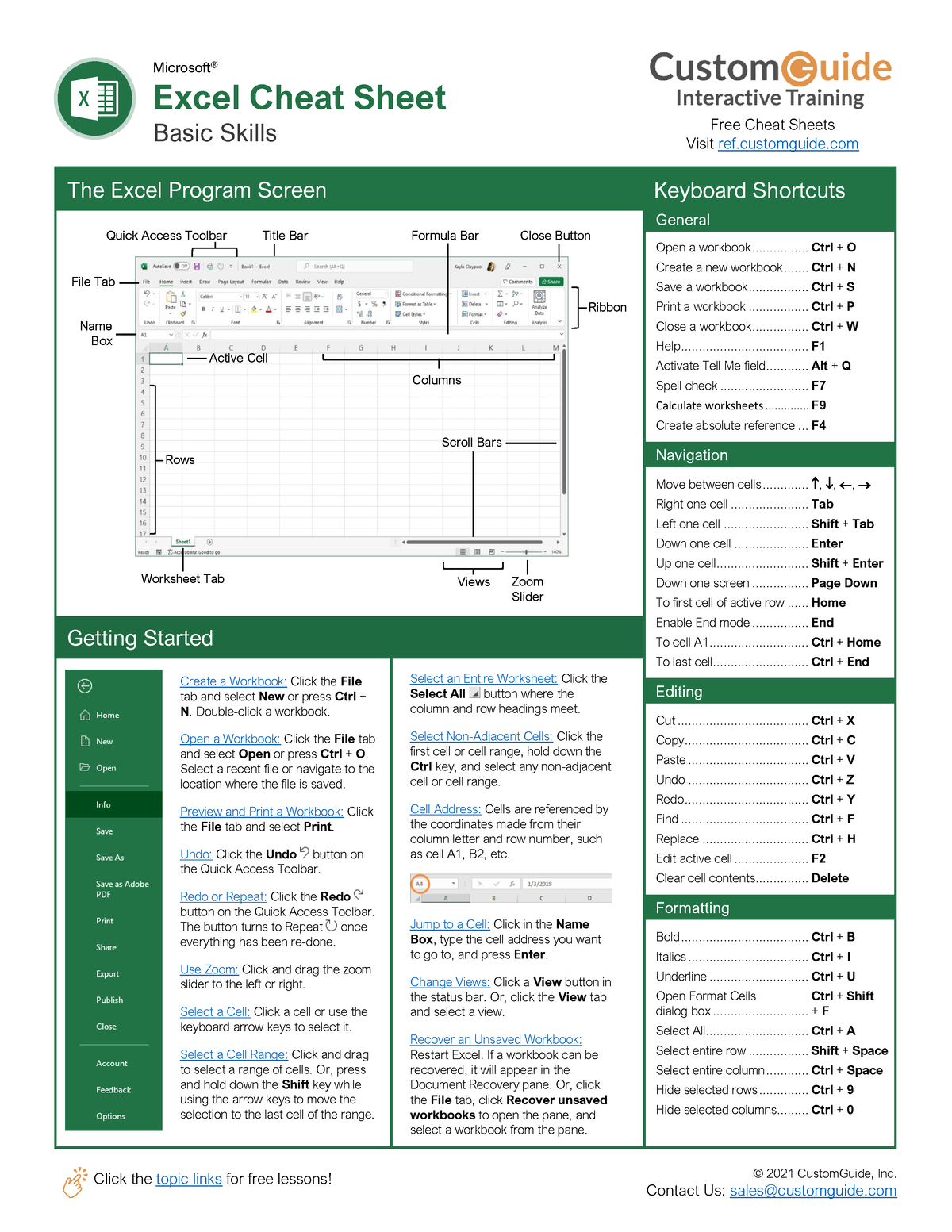 Excel-cheat-sheet - hahahahahahahahahahahaha - Click the topic links ...