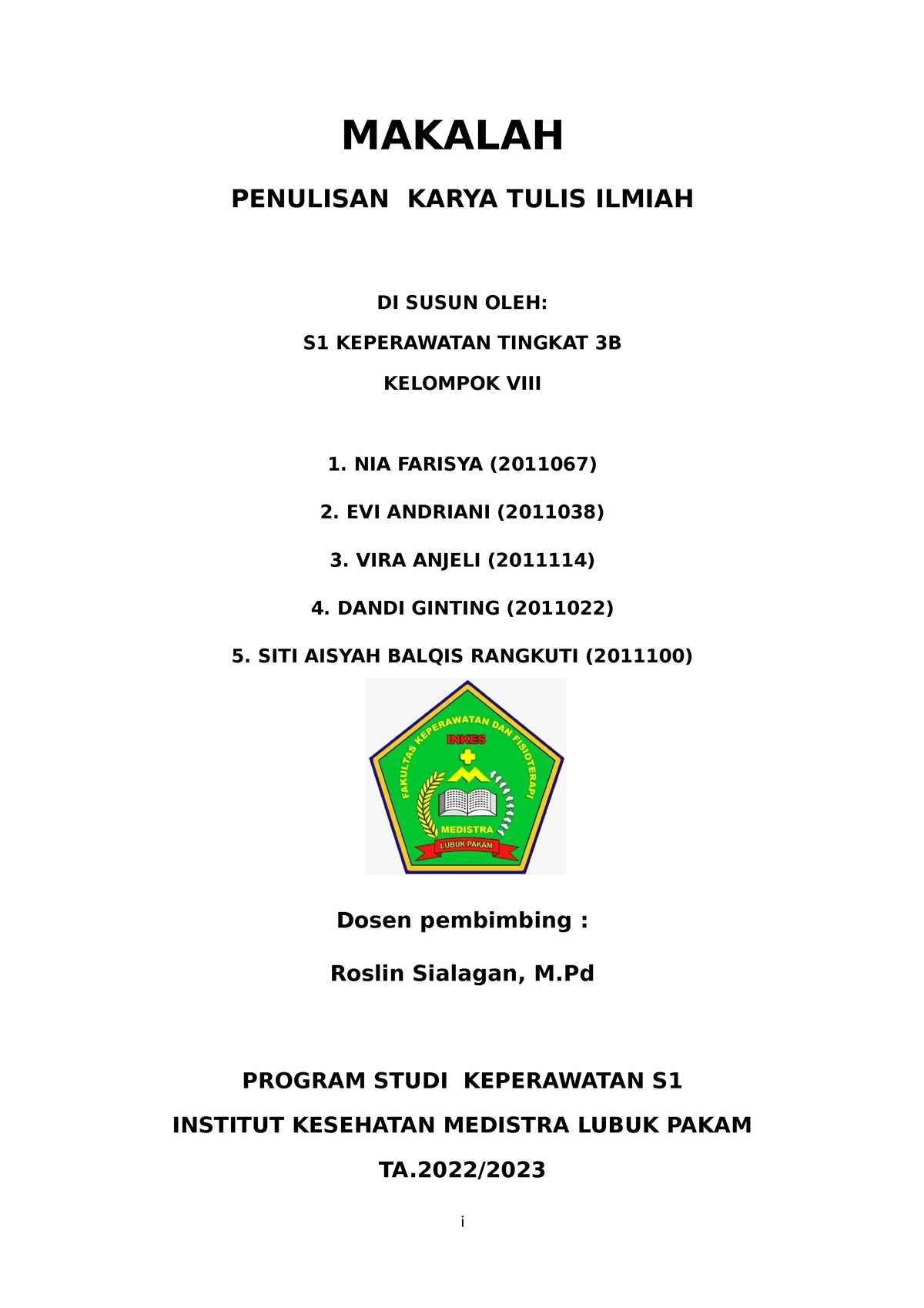 Penulisan Karya Tulis Ilmiah - MAKALAH PENULISAN KARYA TULIS ILMIAH DI ...