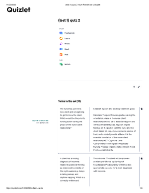 Test 1 Quiz 2 Quizlet Quiz Studocu