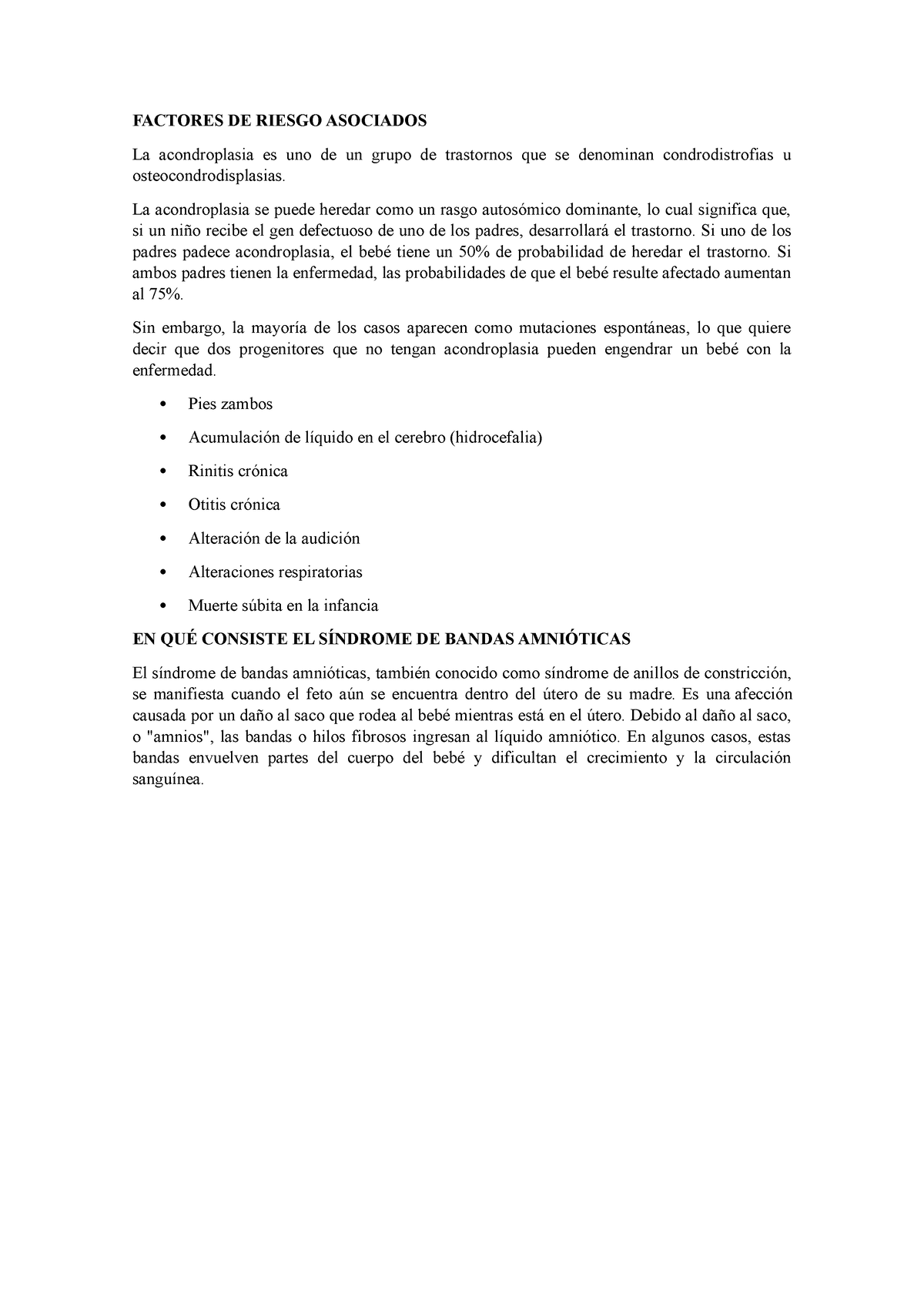 Acondroplasia 6 Y 7 - Espero esté bien - FACTORES DE RIESGO ASOCIADOS ...