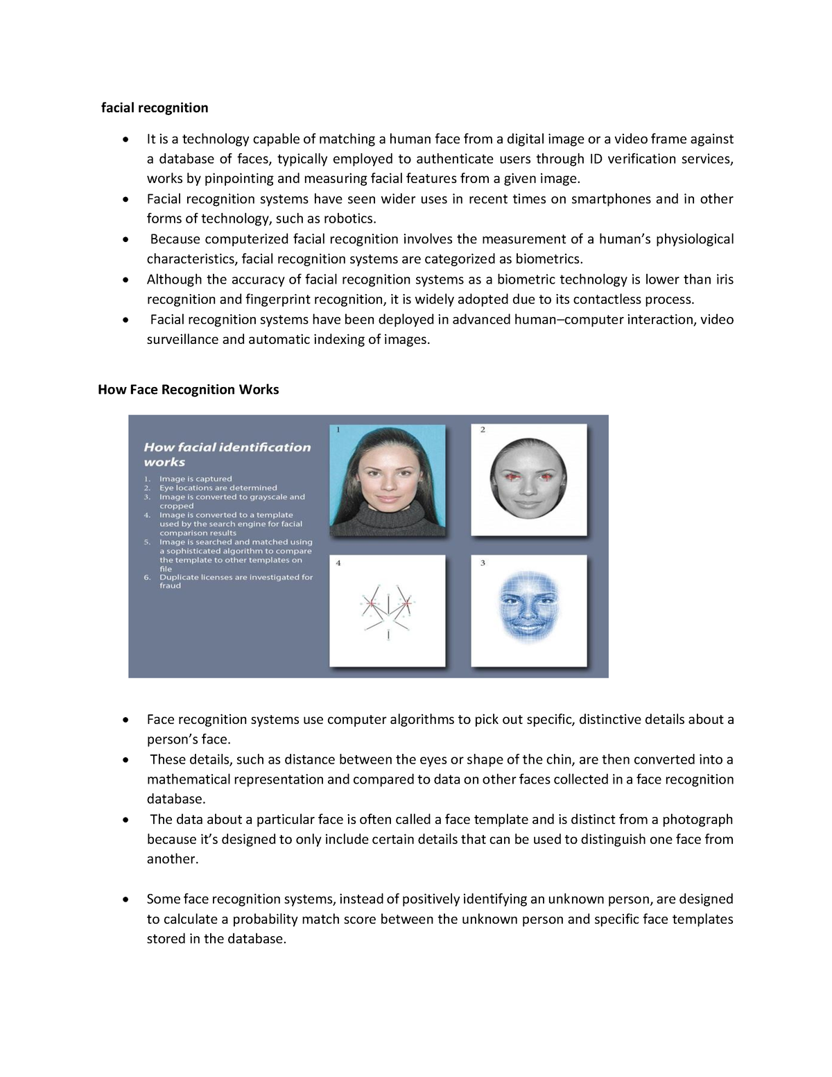 face recognition uk essay