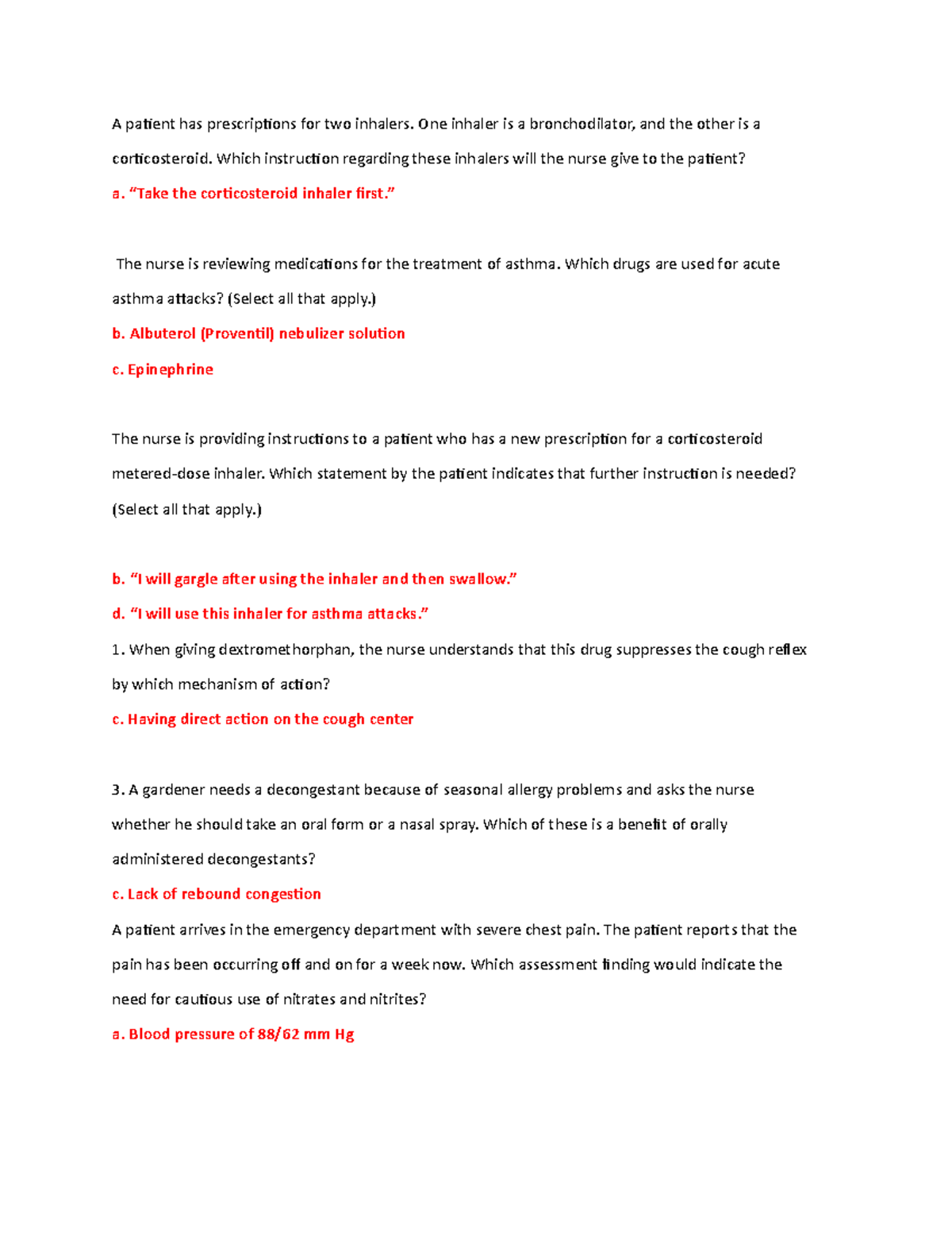 Pharm Exam 2 Recap Pharmacology Study Guide - helping out with the ...