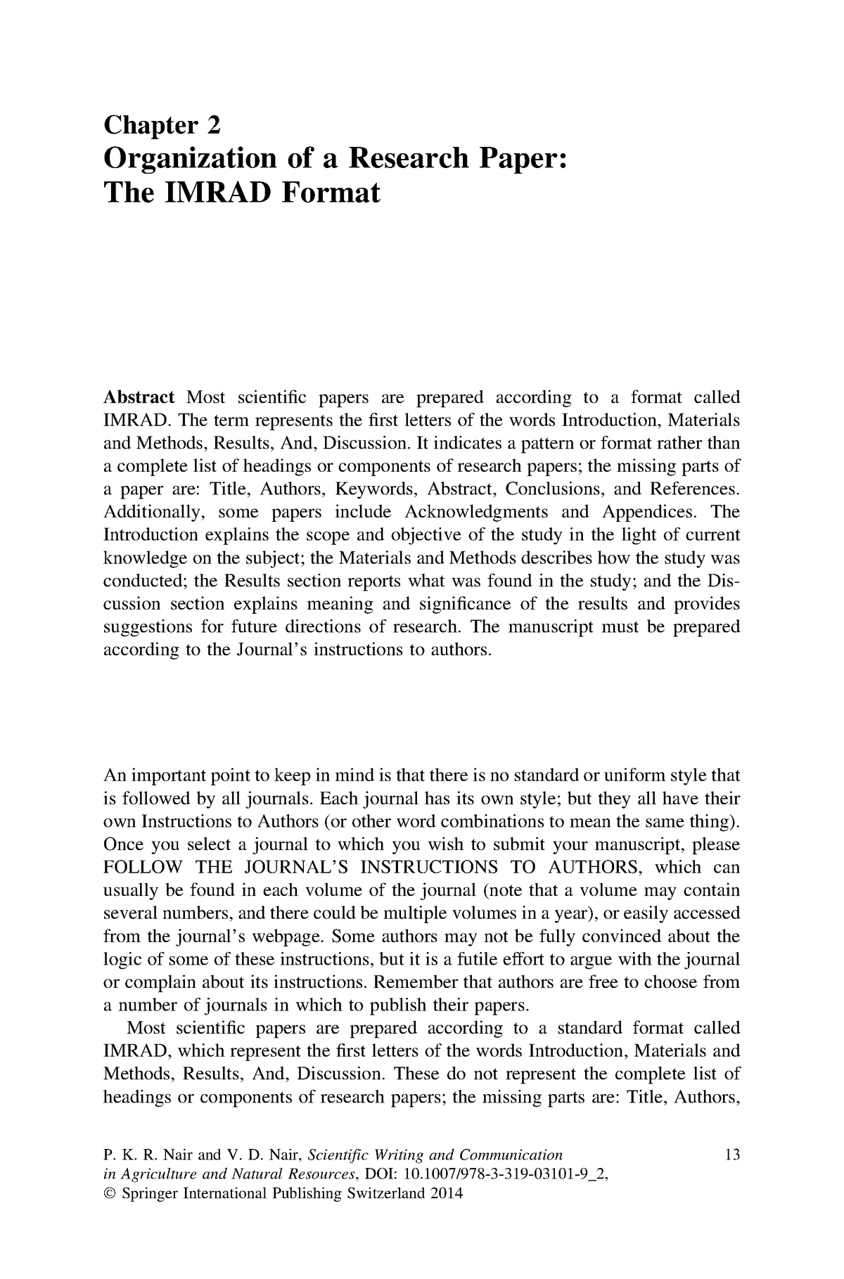 example of research paper in imrad format
