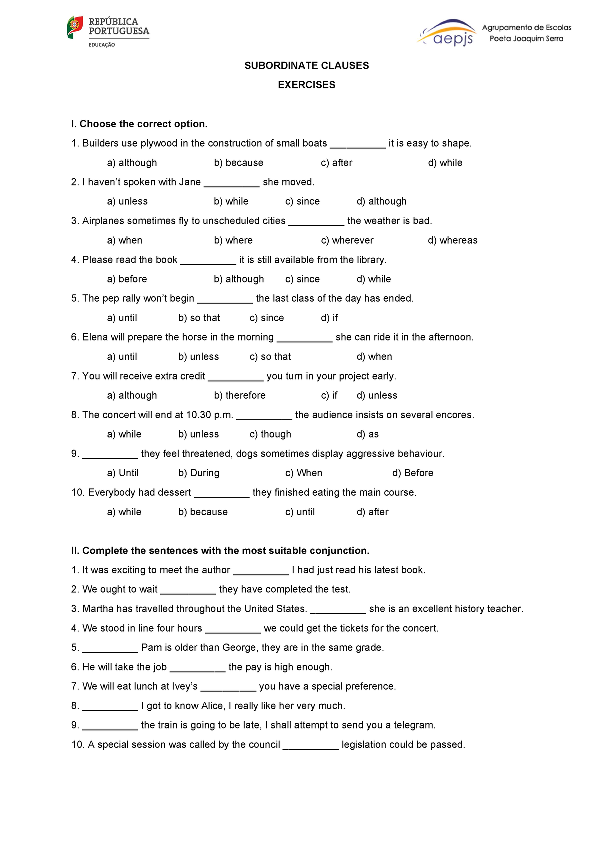 subordinate-clauses-exercises-subordinate-clauses-exercises-i