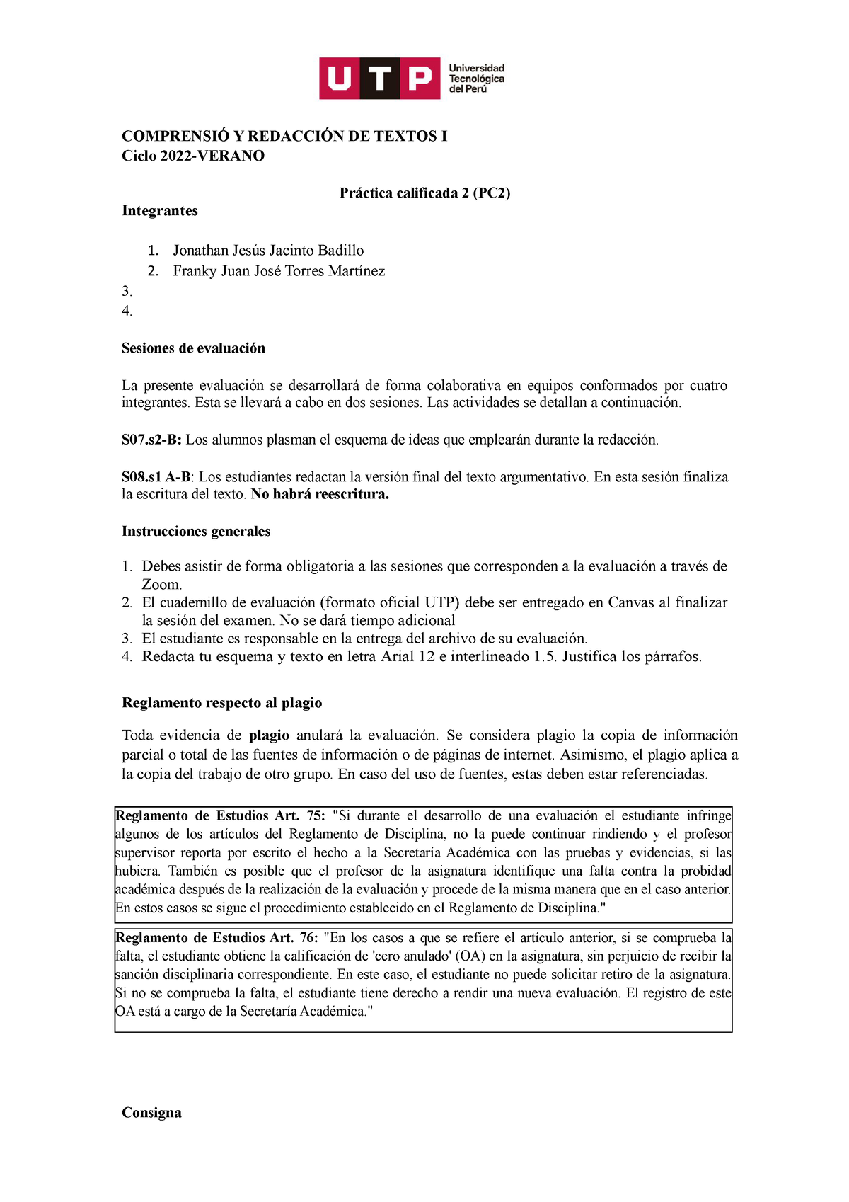 S07.s2-B S08.s1 A-B Práctica Calificada 2 (Formato Oficial UTP) 2022 ...