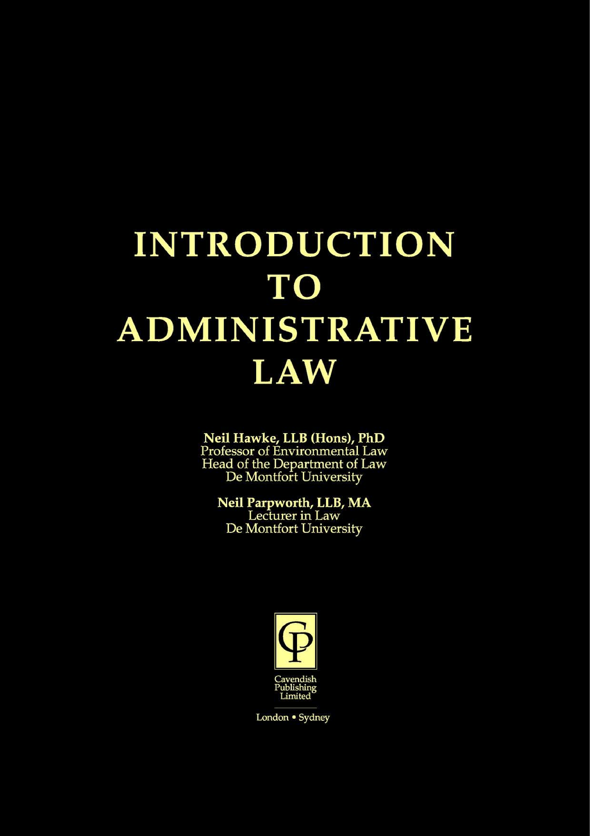 Introduction To Administrative Law - INTRODUCTION TO ADMINISTRATIVE LAW ...