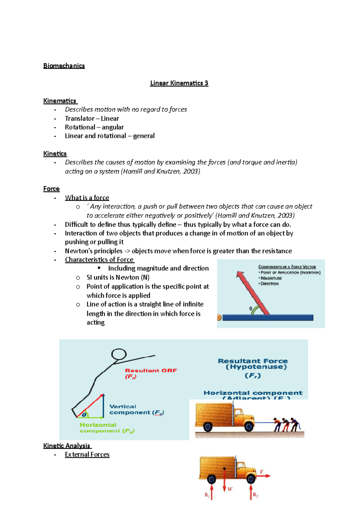 Biomechanics Lecture 9 Linear Kinematics 3 Biomechanics Linear