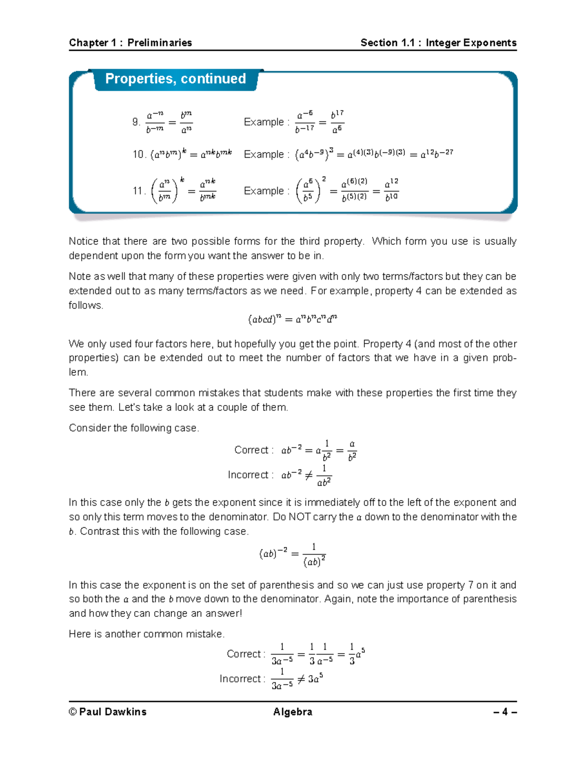 Class Notes 3 - these are a good source of information - Chapter 1 ...