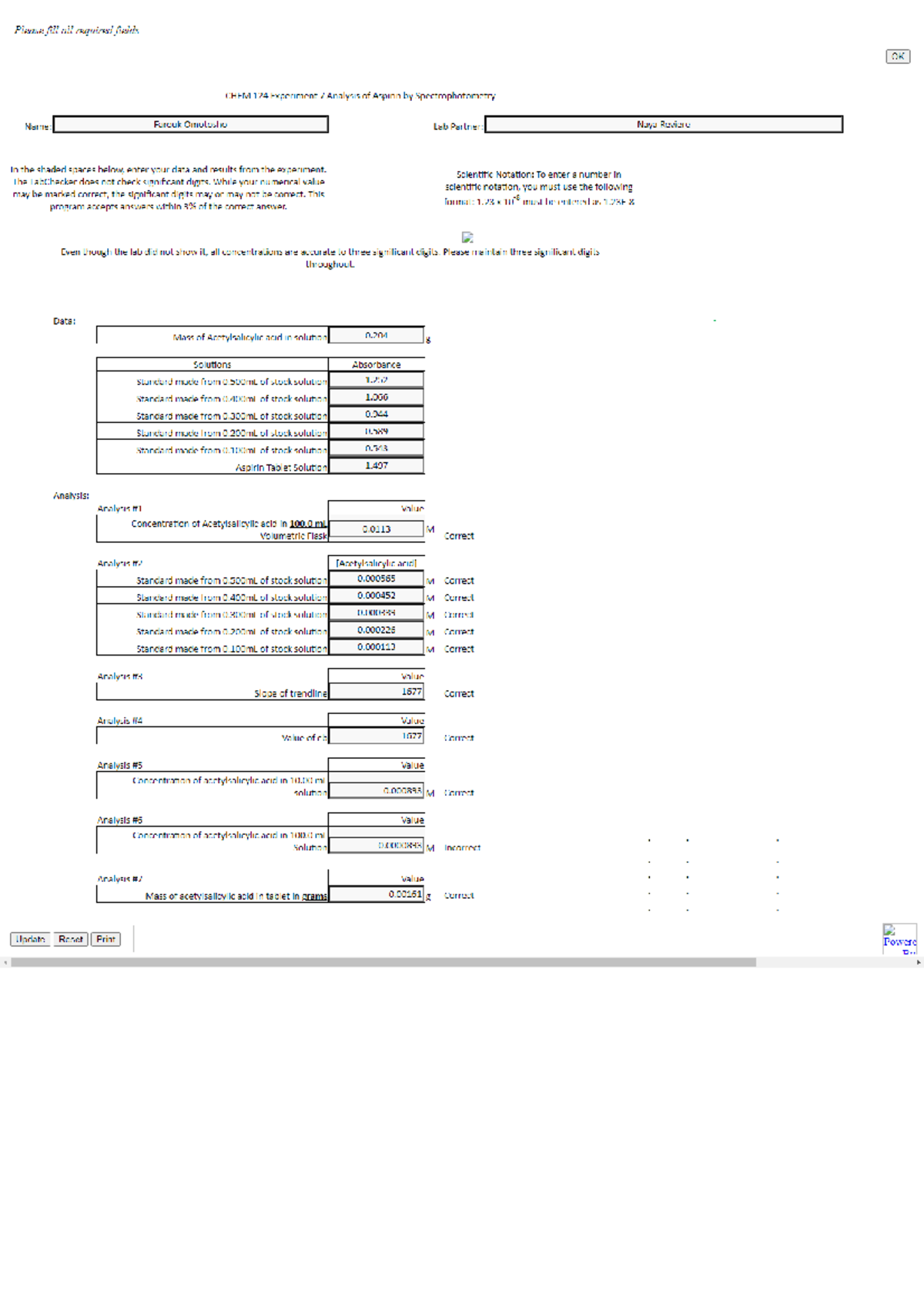 Lab Checker CHEM 124N Studocu