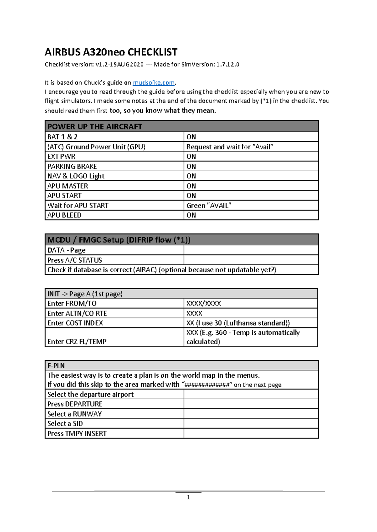 A320neo Checklist withexplanations 4 - AIRBUS A320neo CHECKLIST ...