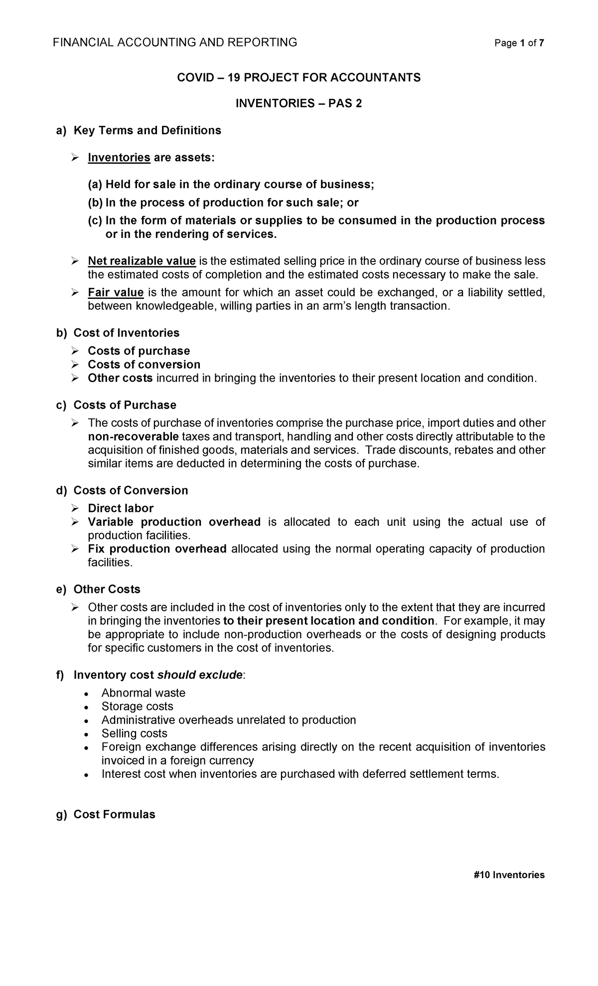 HO 10 - Inventories (IAS 2)accounting materials for review inventories ...