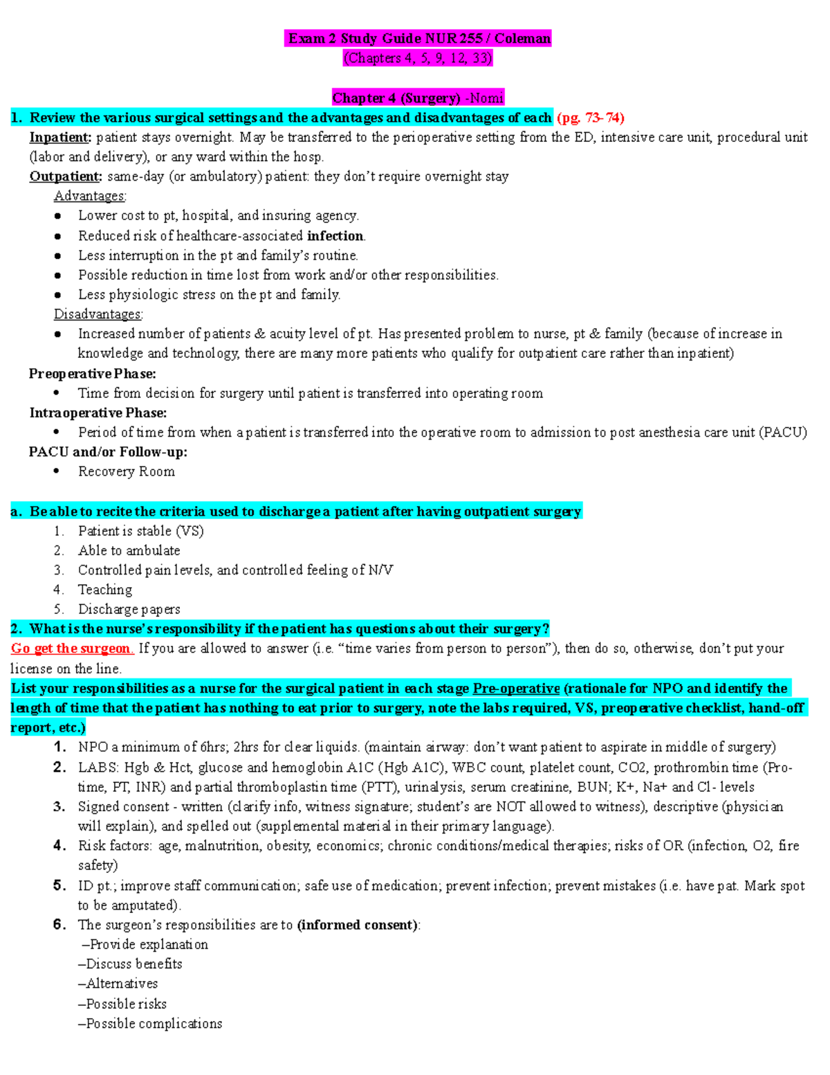 255 Exam #2 Study Guide - PSY 315 - Cal Baptist - Studocu