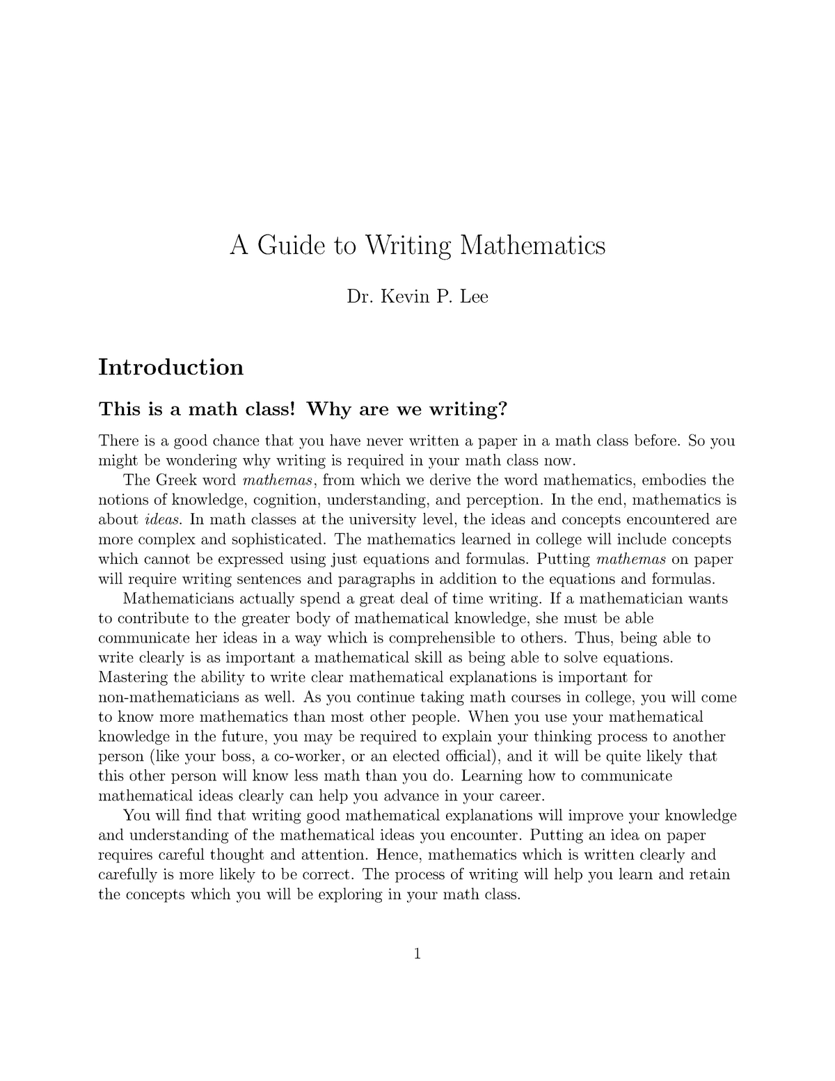 essay mathematics