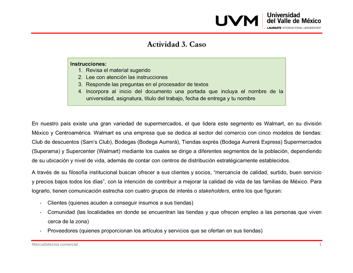 Analisis DEL CASO Equipo 4 - Actividad 3. Caso Instrucciones: 1. Revisa ...