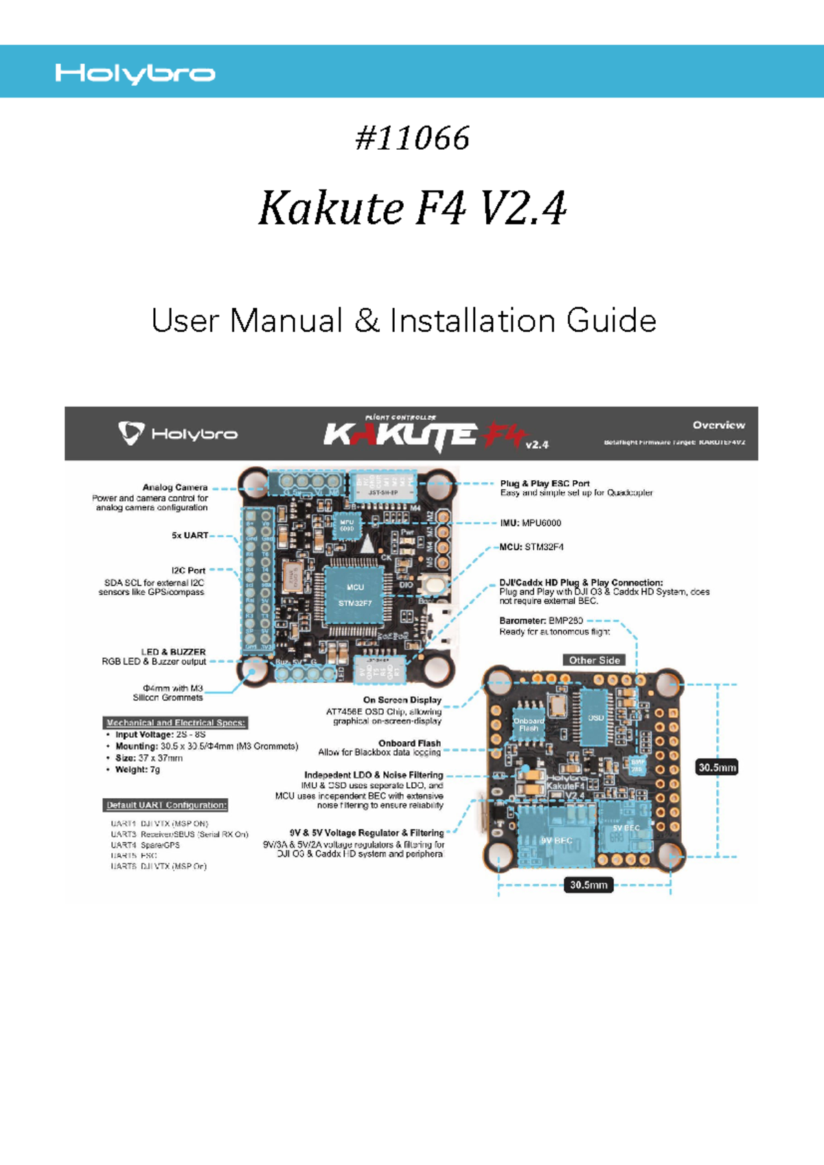 Holybro Kakute F4 V2 - ádfasdf - Kakute F4 V2. User Manual ...