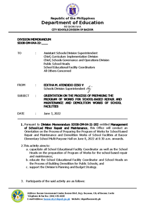 SDOB-DM-09-22-310 Submission of Consolidated - ASL-101-002 - Studocu