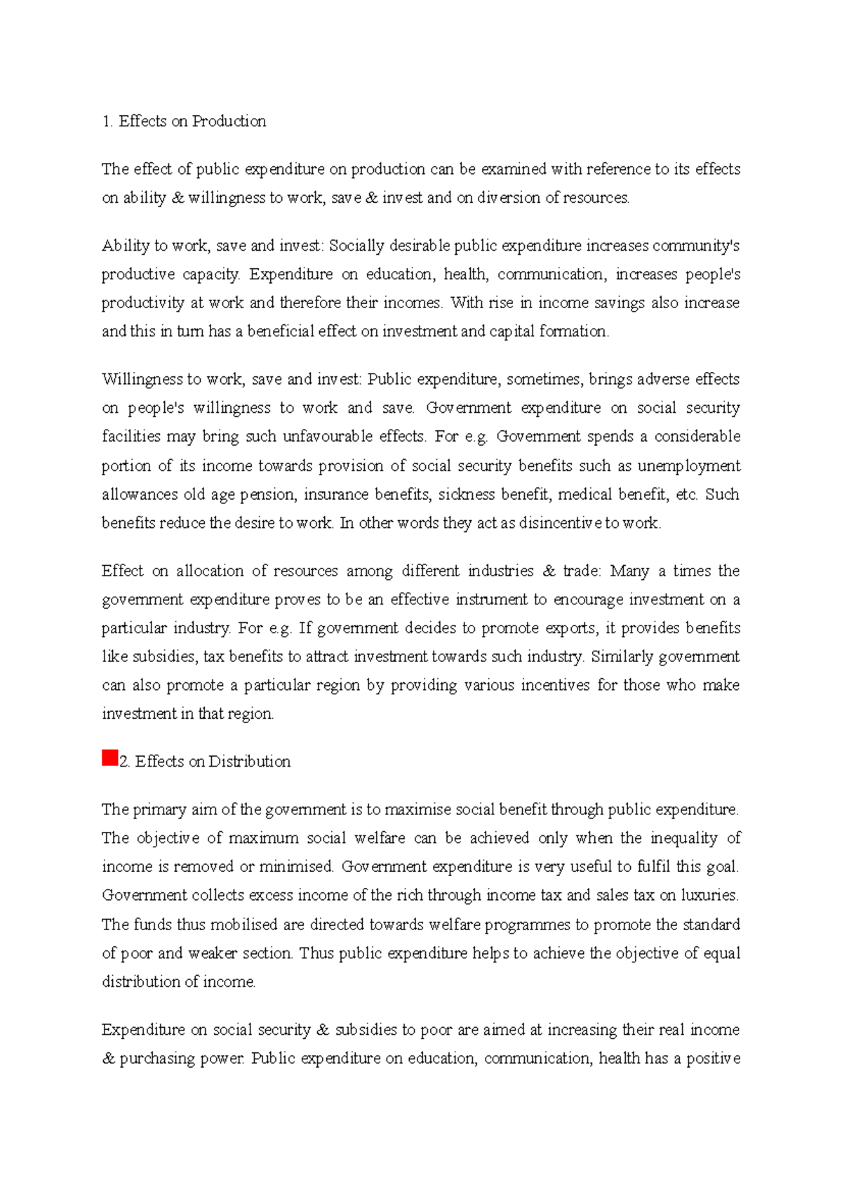 Effects Of Public Expenndtiure Effects On Production The Effect Of