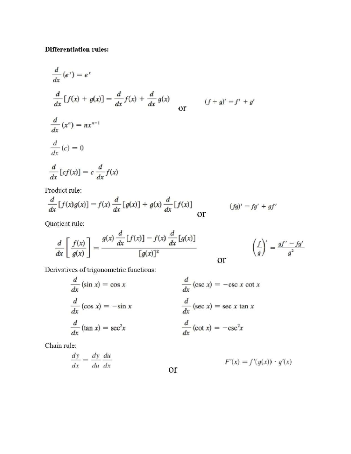 Final exam - Formula sheet - APSC 172 - Newton's Method: - Studocu