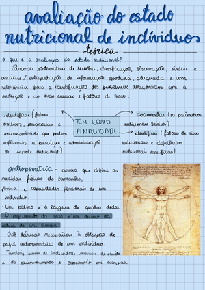 SOLUTION: Resumo de Avaliação do Estado Nutricional - Studypool