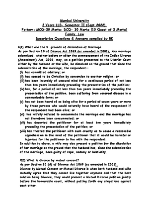 RK Notes for Law of Evidence - Mumbai University 3 Years LLB- Semester ...