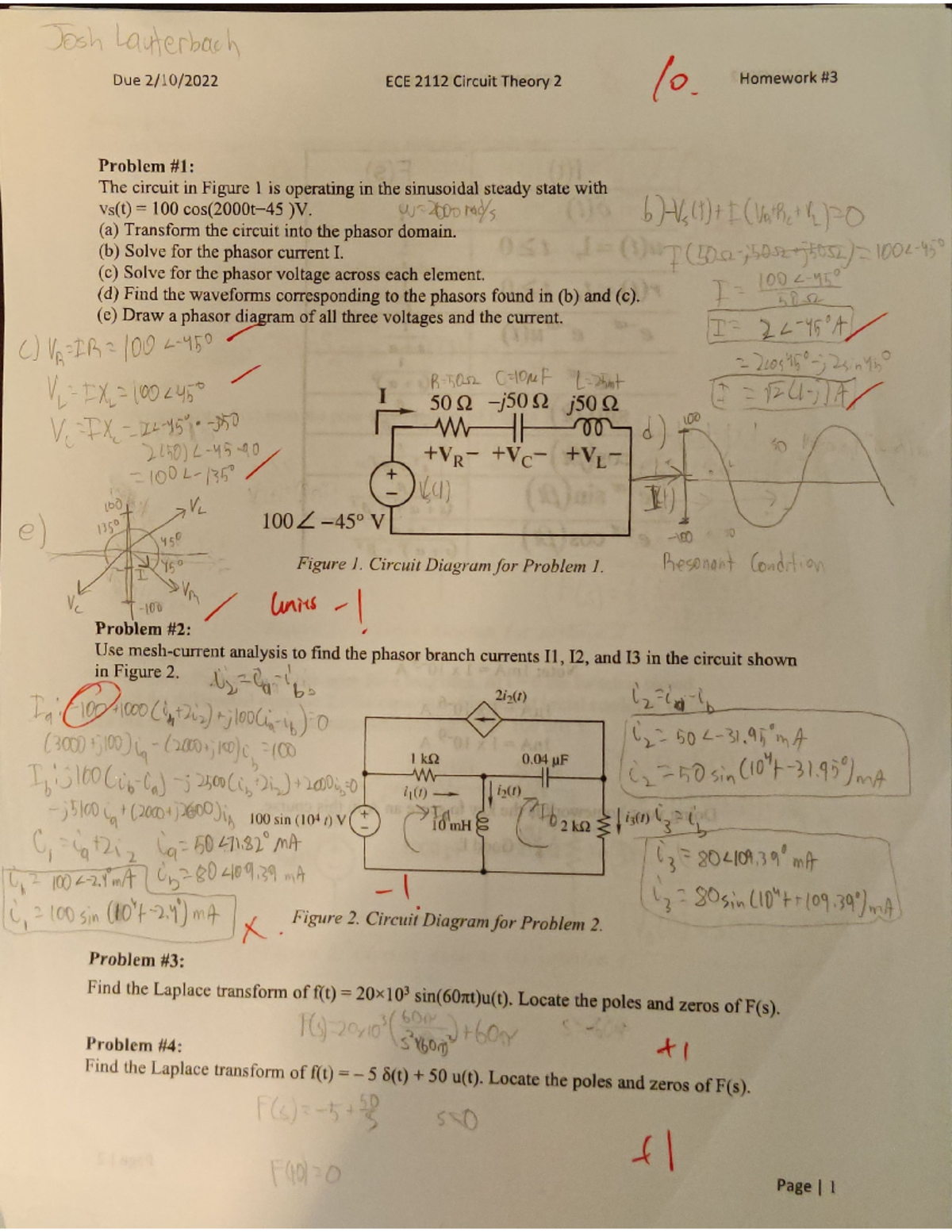 Circuit Theory 2 HW3 - ECE 2112 - Studocu