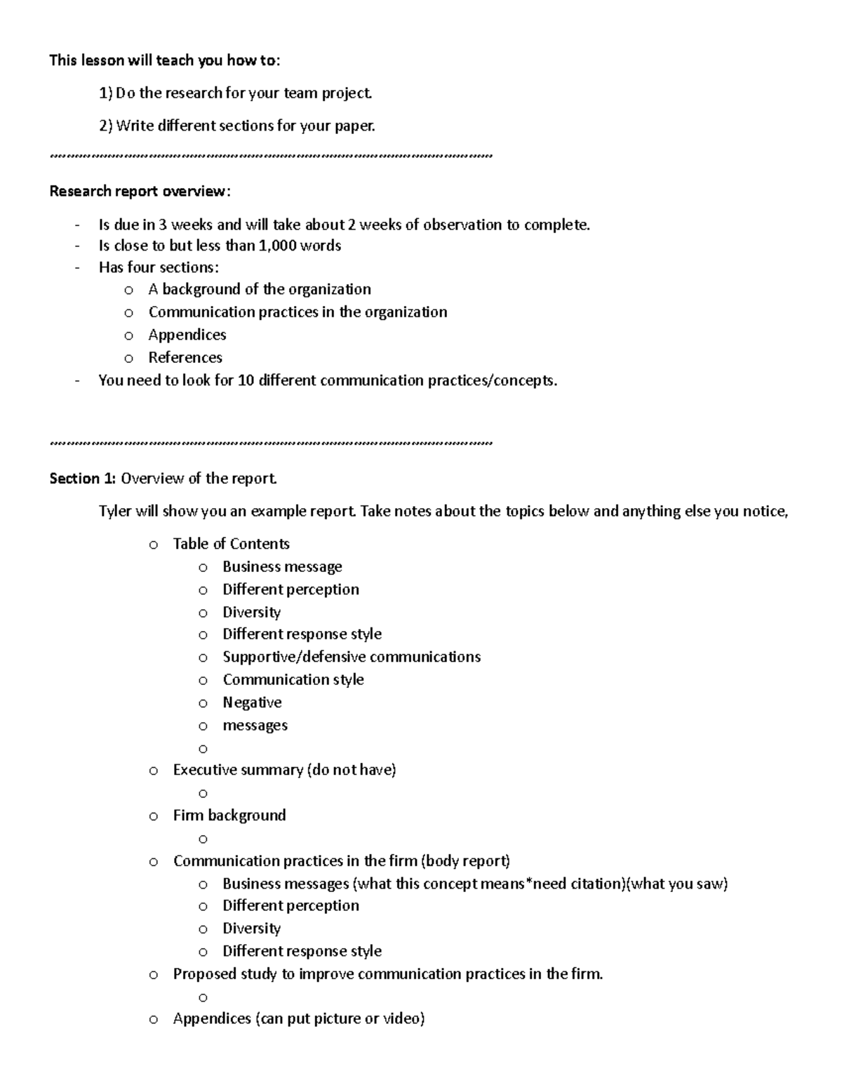 Lesson 5 Topic 5.5 5.6 Researching and Writing Reports Student Handout ...