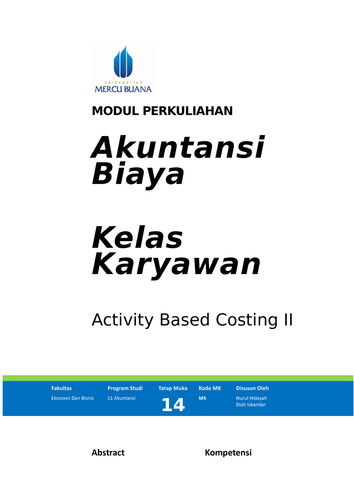 Modul Akuntansi Biaya - MODUL PERKULIAHAN Akuntansi Biaya Kelas ...