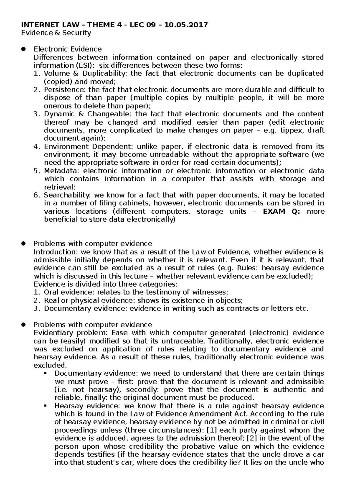 Theme 4 Lec 9 10 - labour law - INTERNET LAW – THEME 4 - LEC 09 – 10 ...