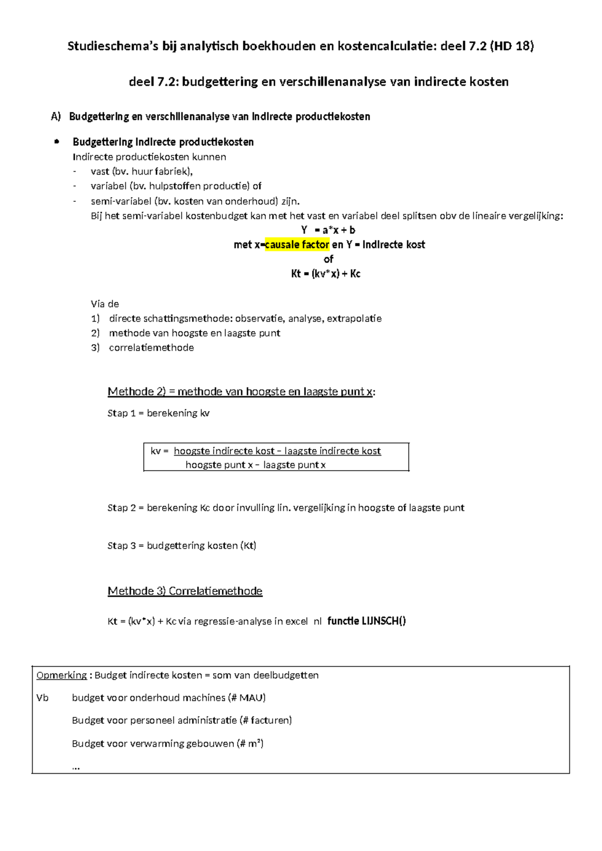 Studieschema deel 7 - Studieschema’s bij analytisch boekhouden en ...