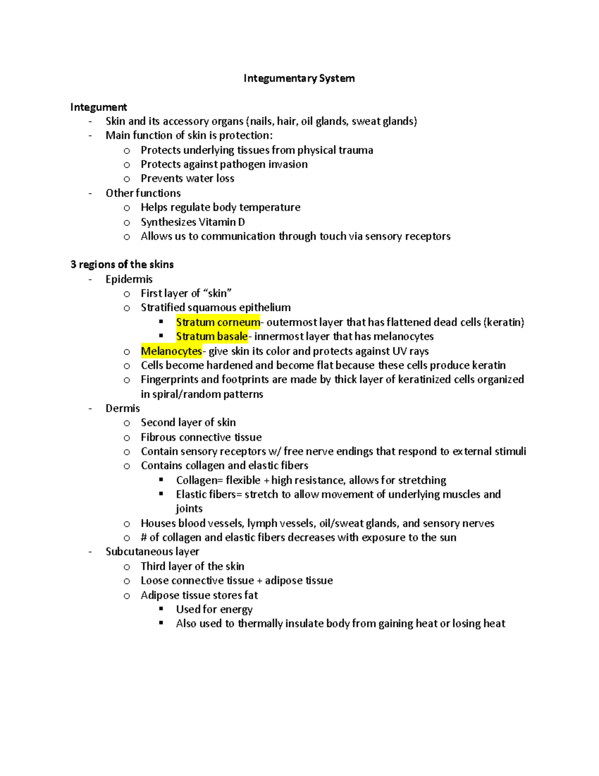 Integumentary System Integumentary System Integument Skin and its