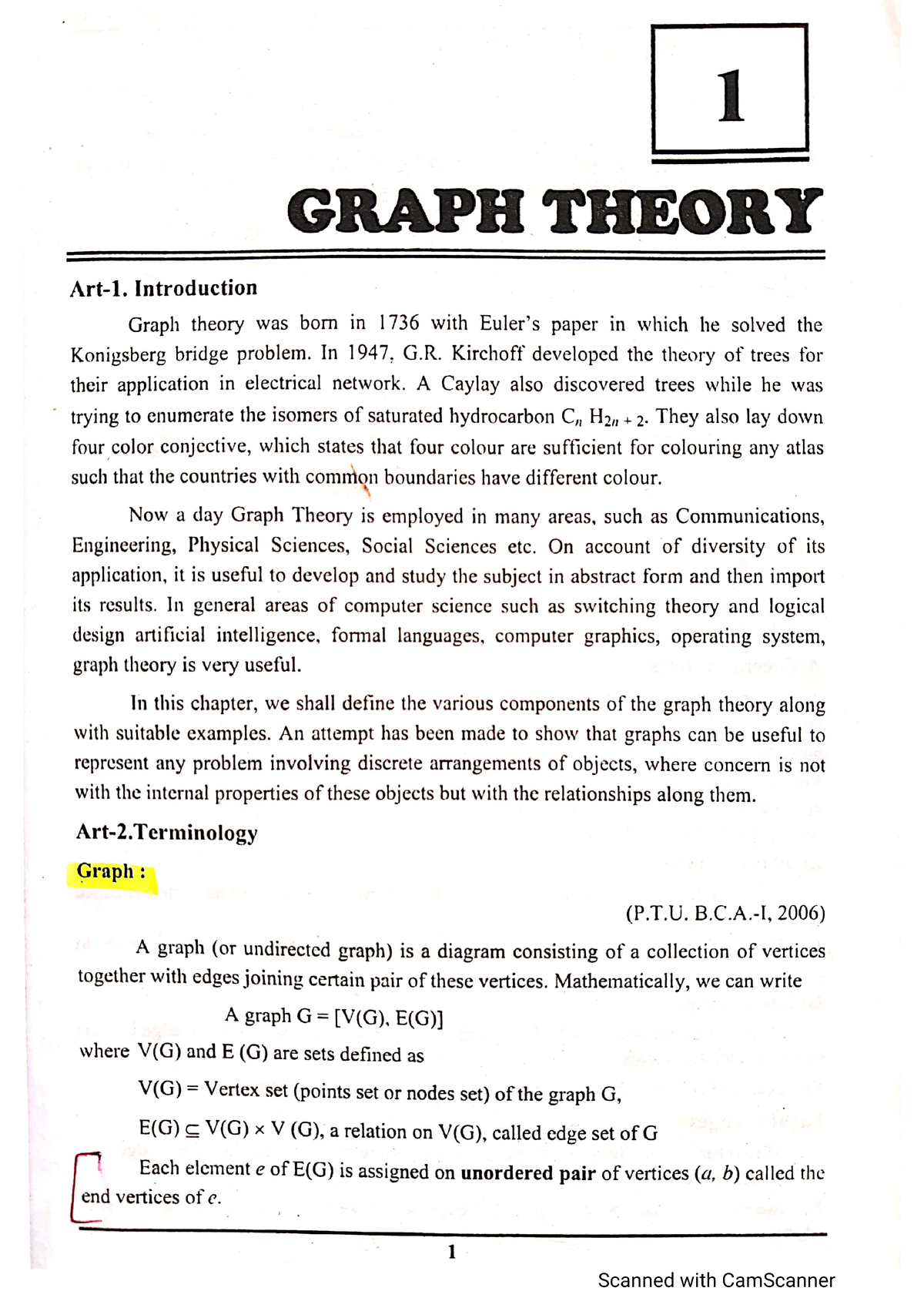 graph theory essay