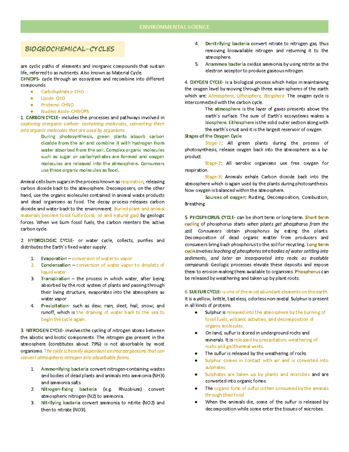 Midterms - reviewer in environmental science - ENVIRONMENTAL SCIENCE ...