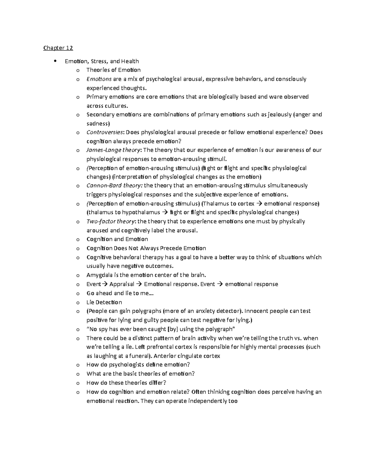 Psych Lecture Notes Chapter 12 Chapter 12 Emotion Stress And Health psych-lecture-notes-chapter-12-chapter-12-emotion-stress-and-health