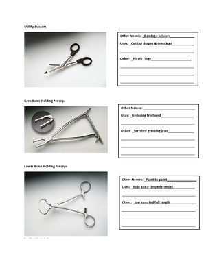 Surgical instruments I