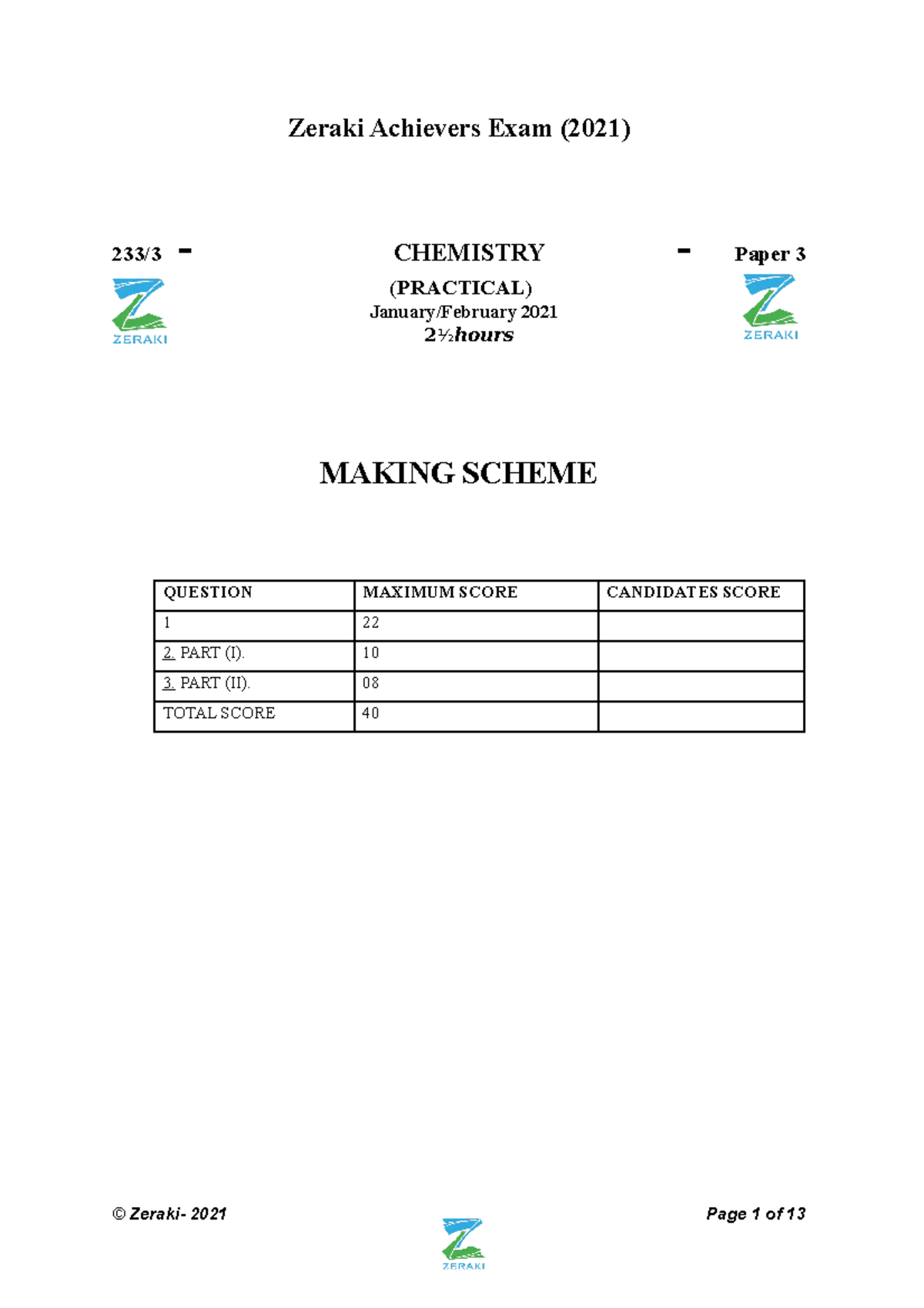 zeraki assignments download form 1