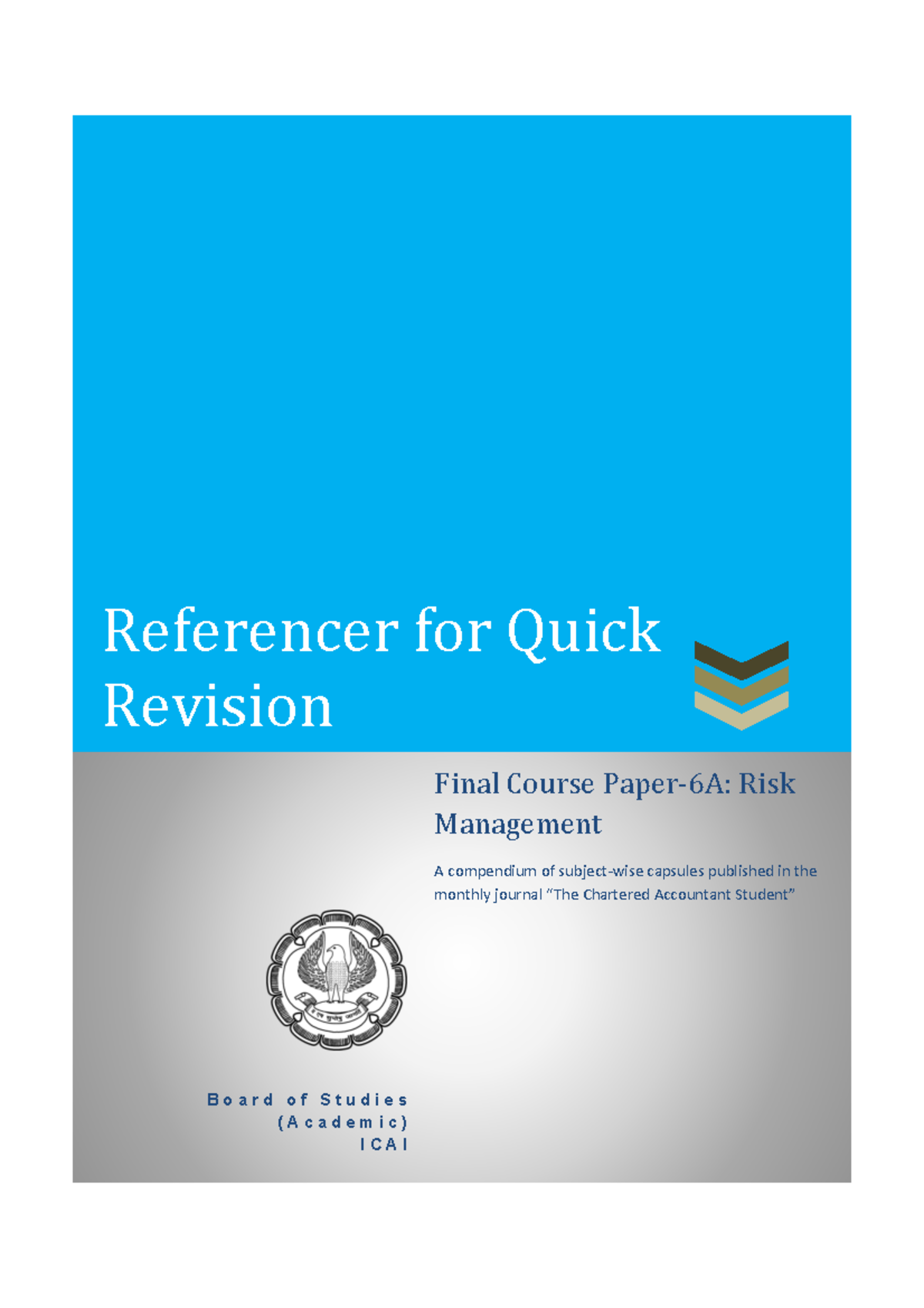 Referencer for quick revision - Referencer for Quick Revision ####### B ...