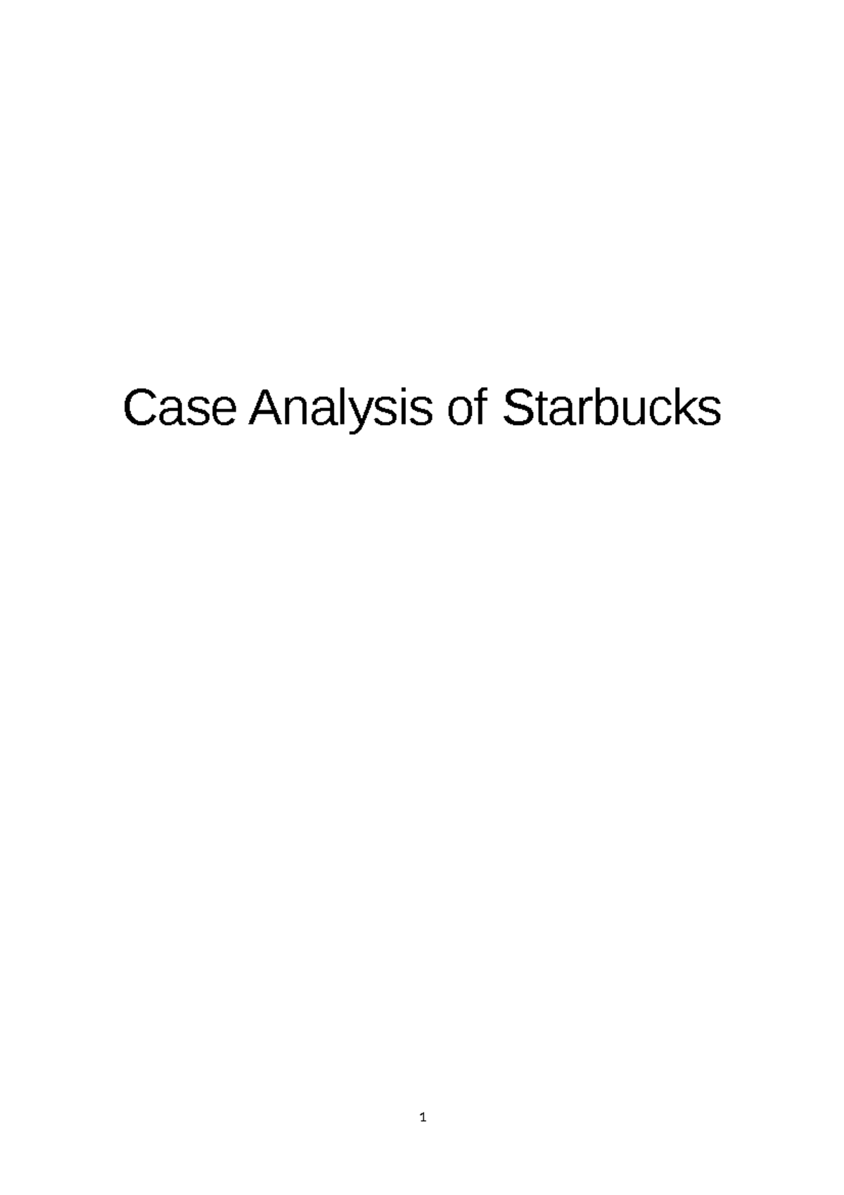 Competitive Strategy Report Case Analysis and Application of Strategy ...