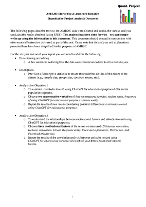 AMB201 A1 Qualitative Report Discussion Section - 4 DISCUSSION 4 ...