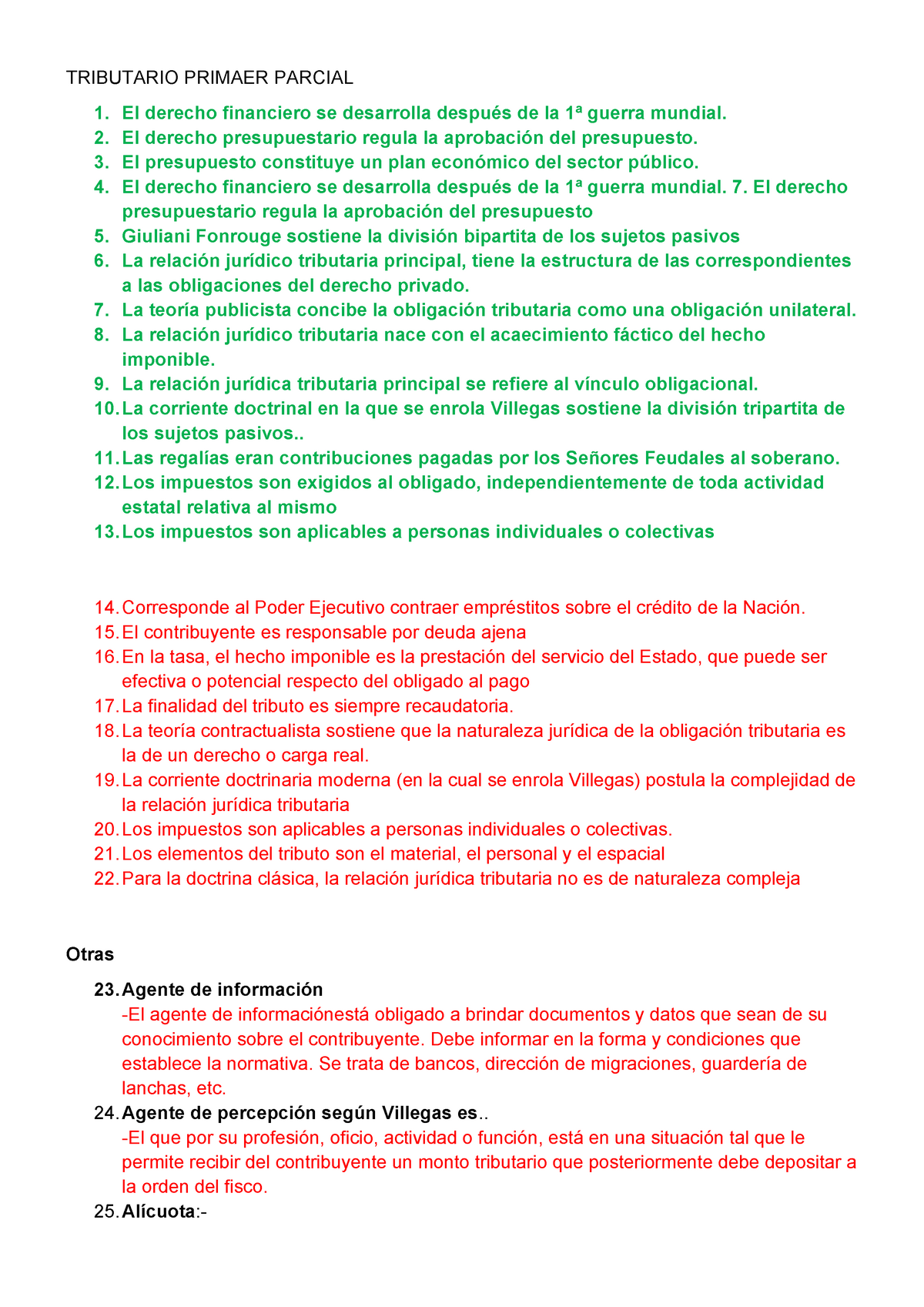 1º Parcial Tributario - Derecho Financiero Y Tributario - Universidad ...