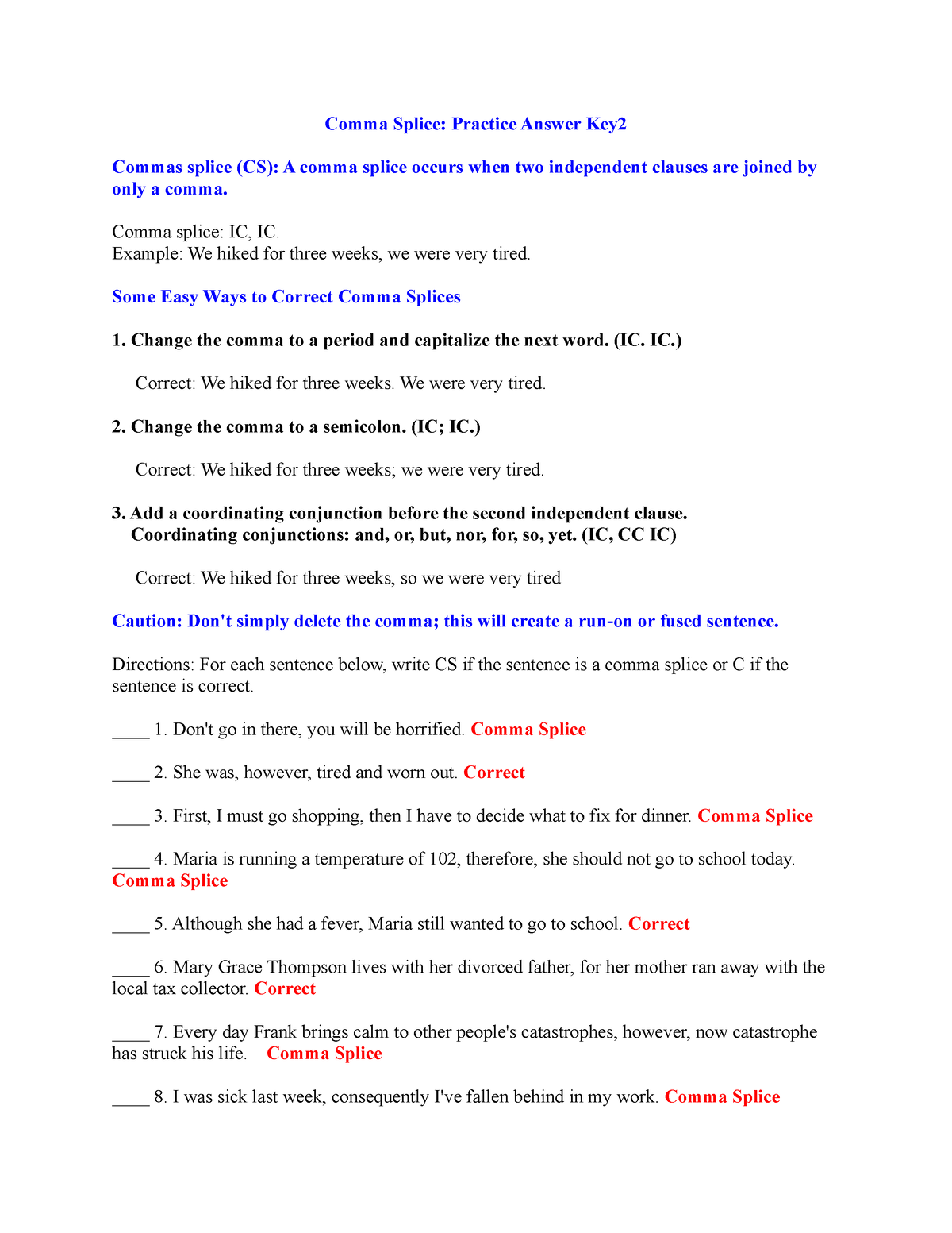 comma-splice-2-answer-key-comma-splice-practice-answer-key-commas-splice-cs-a-comma-splice