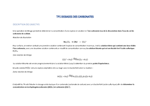 Chimie des solution TP1 - TP : Précipitation I. Objectif du TP L ...