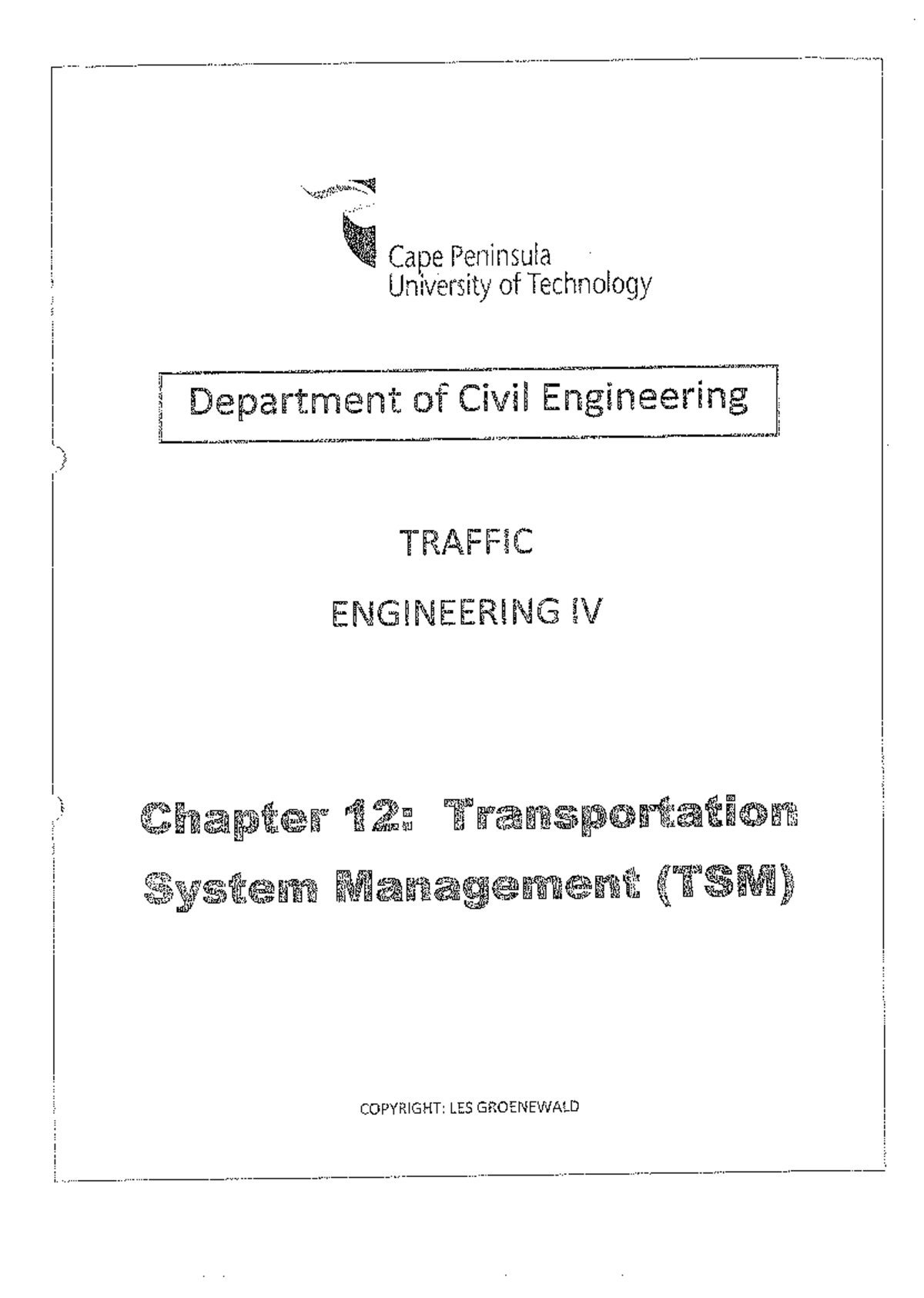 TRE notes Chapter 12 - TSM - S062EPT - Studocu