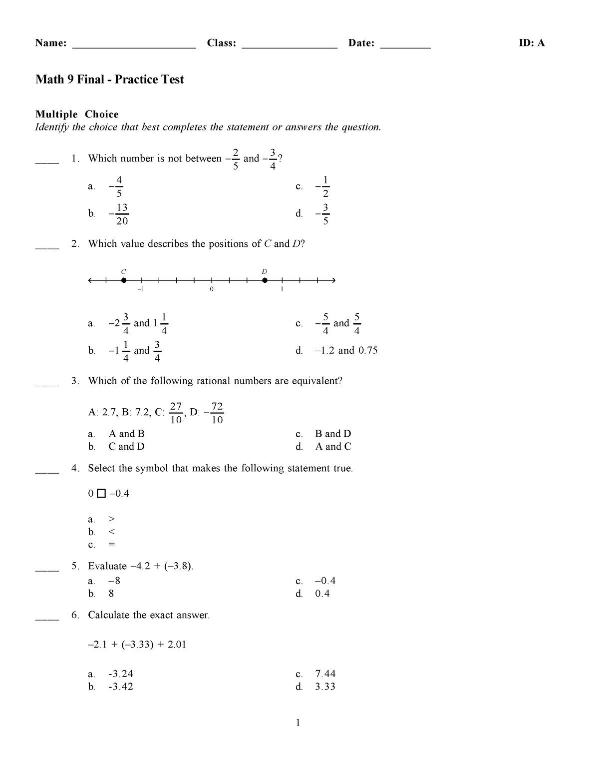 math-9-practice-final-exam-name-class