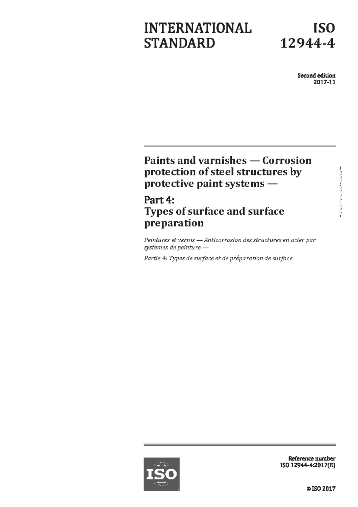 ISO12944-4：2017 - fasfda - Paints and varnishes Corrosion protection of ...