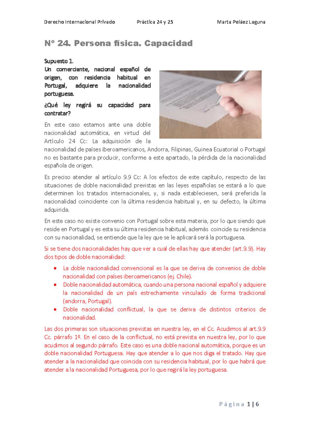 Práctica 24 Y 25 DIP - PRACTICA DEREHCO INTERNACIONAL PRIVADO - Nº 24 ...