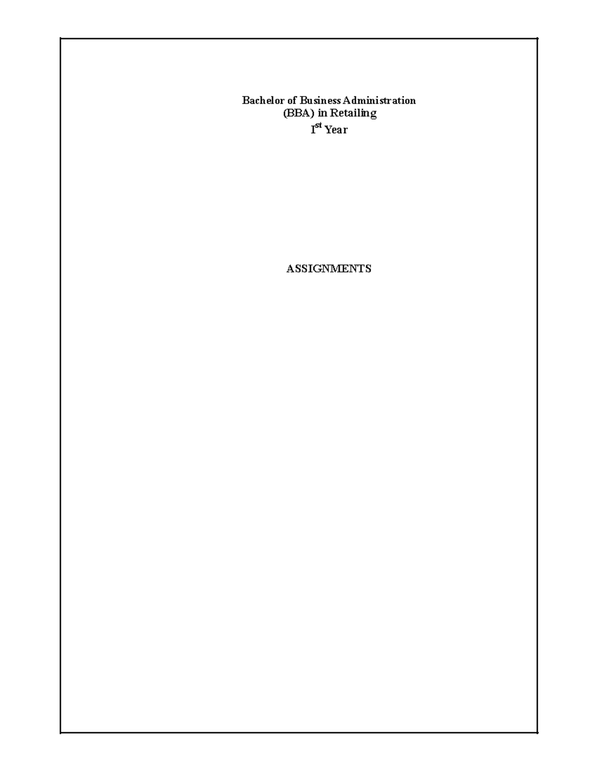 BBA R 1st year Assignments 2016 - Bachelor of Business Administration ...