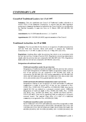 Chapter 1 - Characteristics And Application Of Customary Law ...