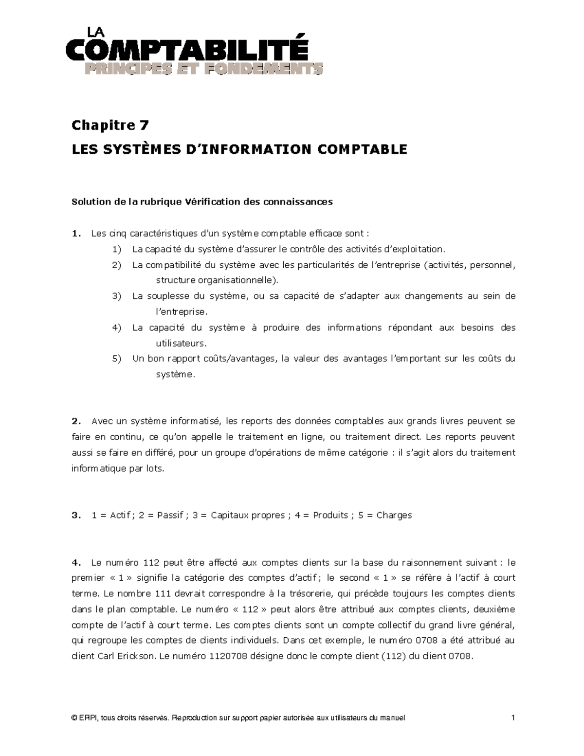 Horngren comptabilite sol ch07 exer corr stu - Chapitre 7 LES SYSTÈMES ...